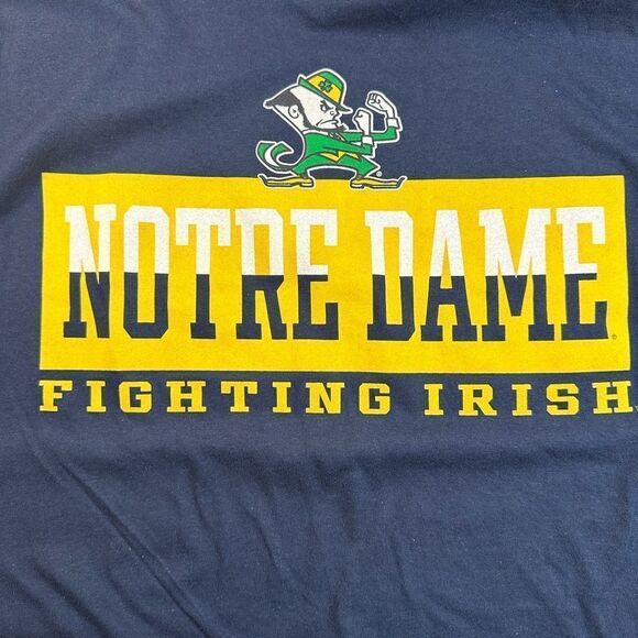 NWT Captivating Blue Notre Dame Fighting Irish Graphic Long Sleeve Tee Shirt - L - Picture 2 of 7